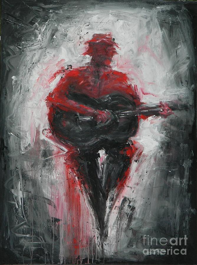 Guitar Man Painting by Dan Campbell