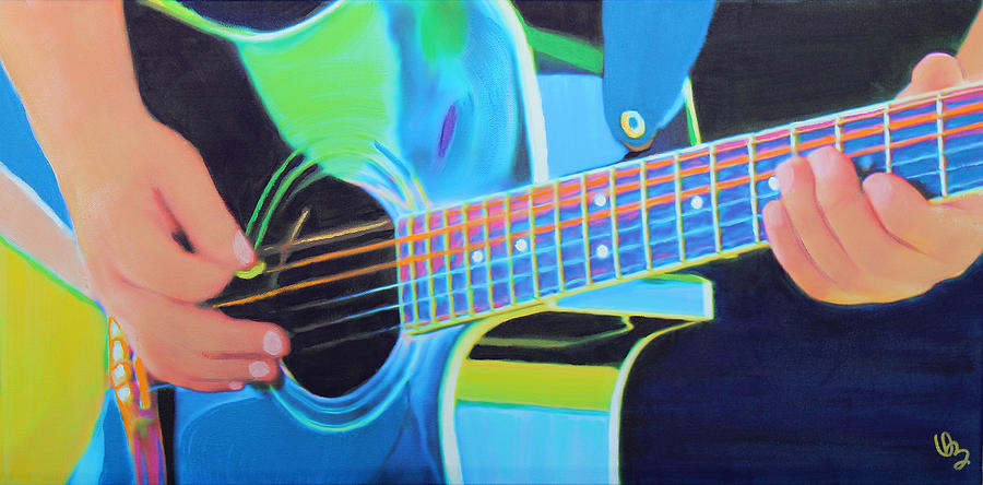 Guitar Man Painting by Deborah Boyd