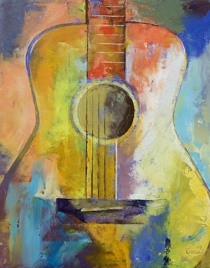 Guitar Painting - Guitar Melodies by Michael Creese