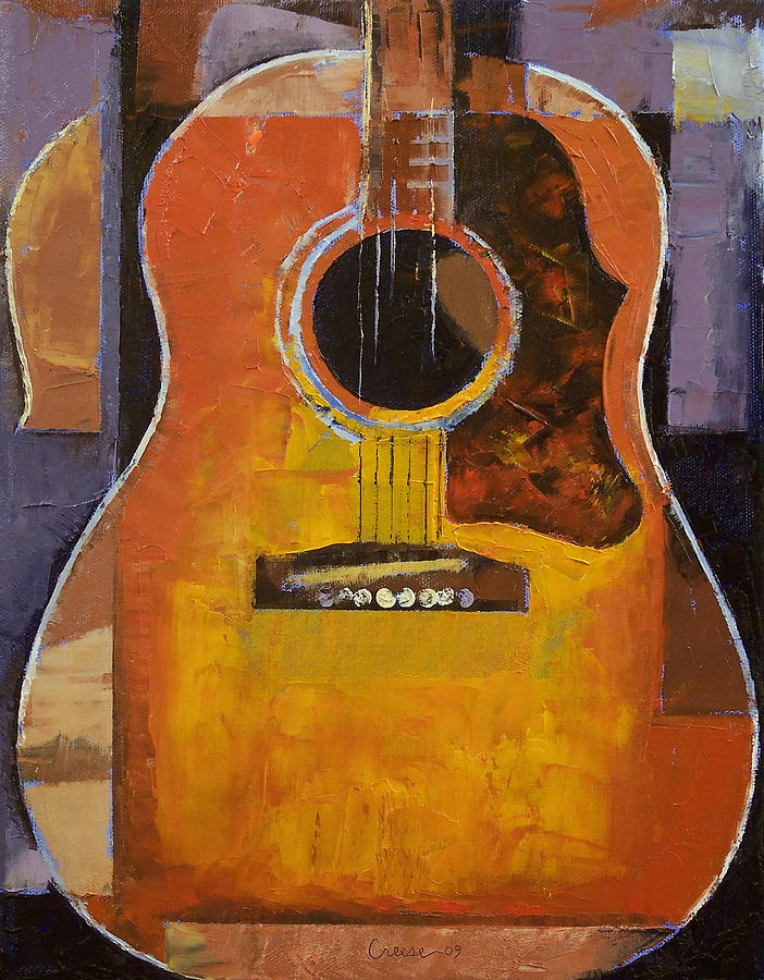Guitar Painting - Guitar by Michael Creese