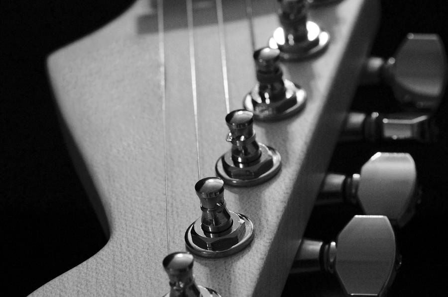 Black and White Guitar Photograph by Mike Murdock