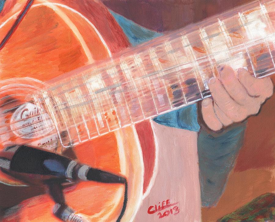 Guitar Music Painting by Cliff Wilson