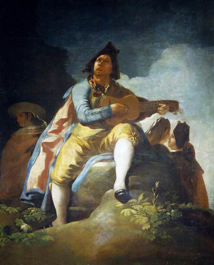 Guitar Player Painting by Francisco Goya