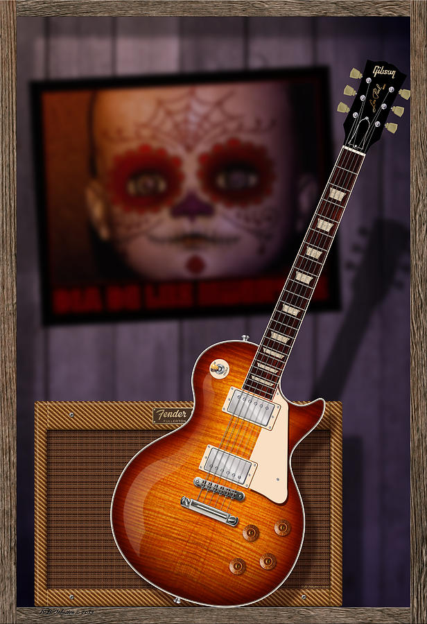 Guitar Scene Digital Art by WB Johnston
