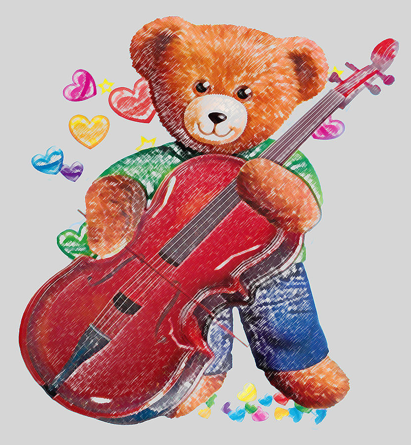 guitar teddy bear