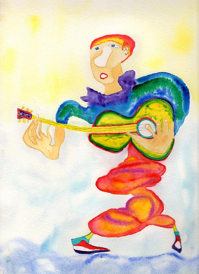 Guitar Unwind Painting by Jim Taylor