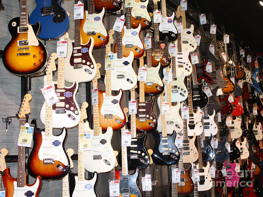 Guitar Photograph - Guitar Wall of Fame by John Telfer