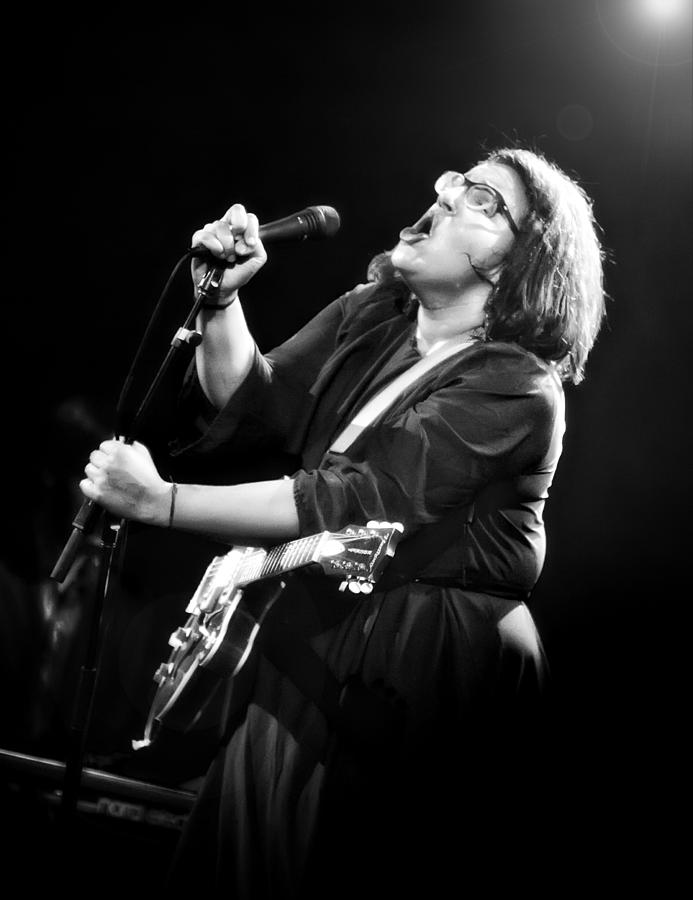 Guitarist Brittany Howard in Black and White - Alabama Shakes Live in Concert Photograph by Jennifer Rondinelli Reilly - Fine Art Photography