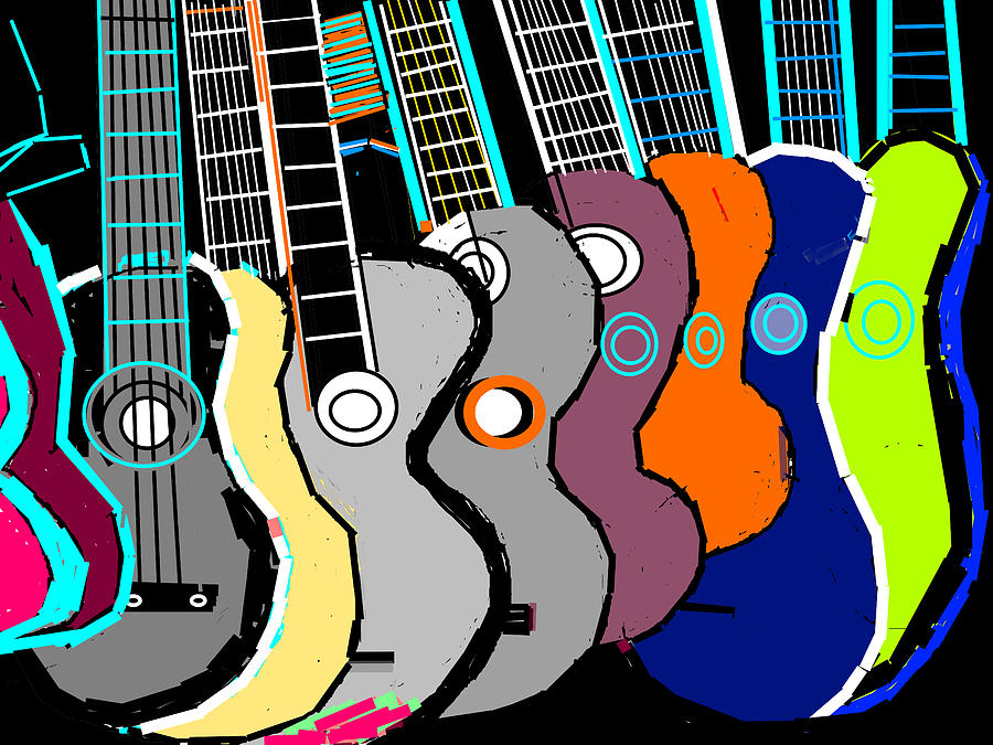 Guitars Digital Art by Anand Swaroop Manchiraju