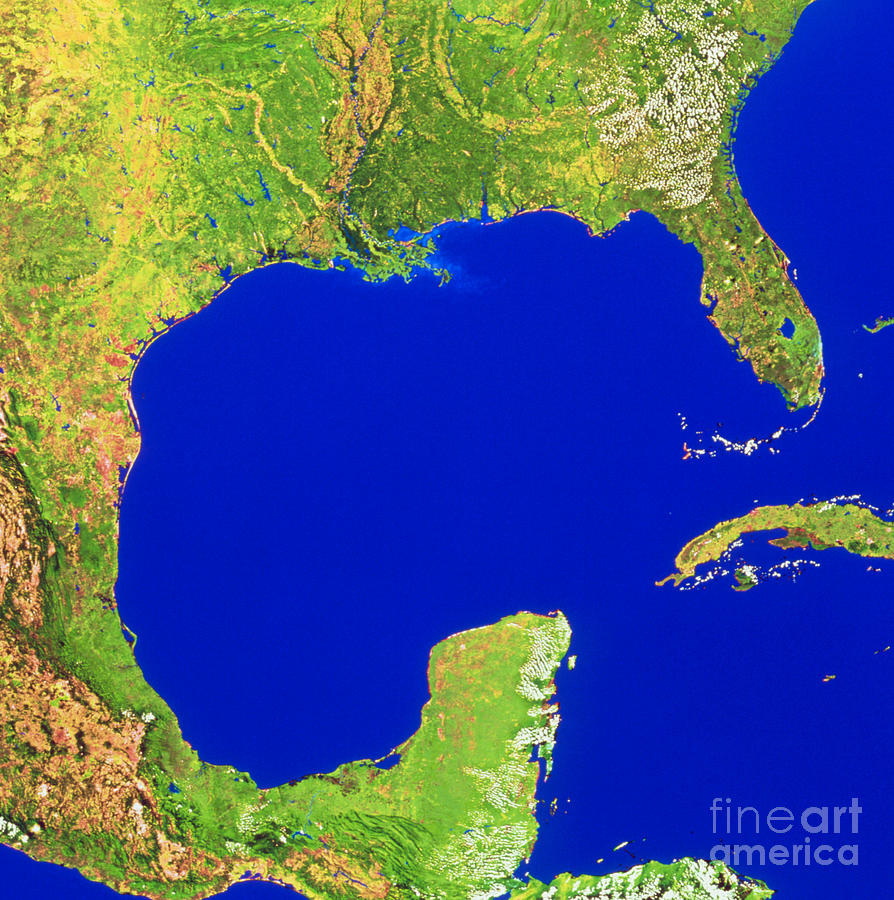 Gulf Of Mexico Photograph by WorldSat International Inc