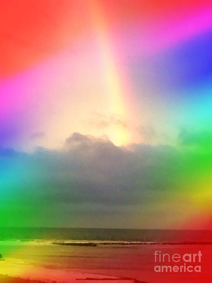 Gulf Rainbow Mixed Media by Michelle Stradford