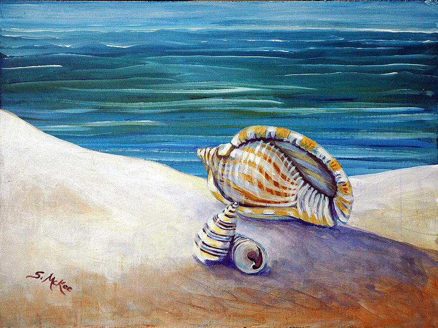 Gulf Shores and Shells II Painting by Suzanne McKee