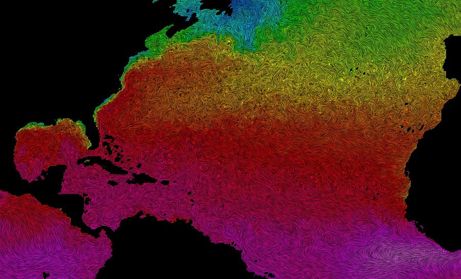 Gulf Stream Ocean Temperature Photograph by Nasa/science Photo Library