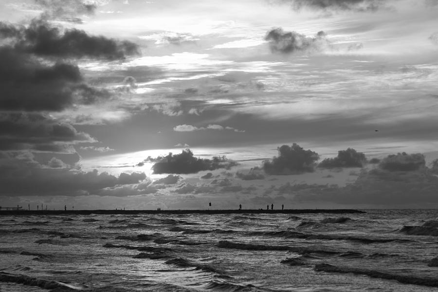 Gulf Sunrise - black and white Photograph by Tracy Smith - Fine Art America