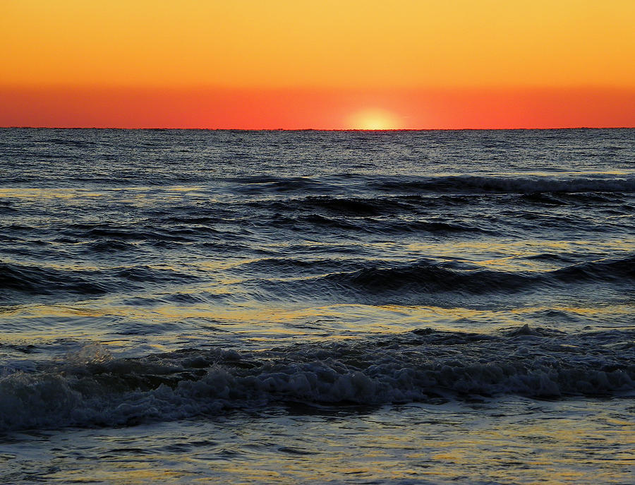 Gulf Winter Sunset Photograph by Judy Wanamaker