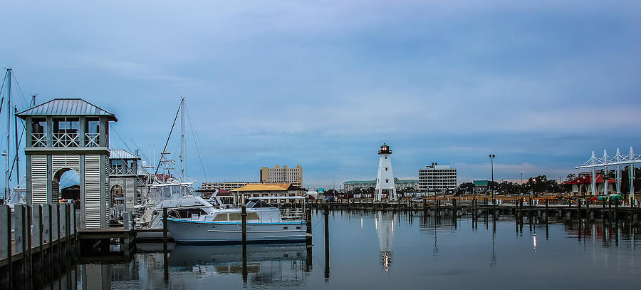 Gulfport Harbor and Lighthouse Photograph by Brian Wright