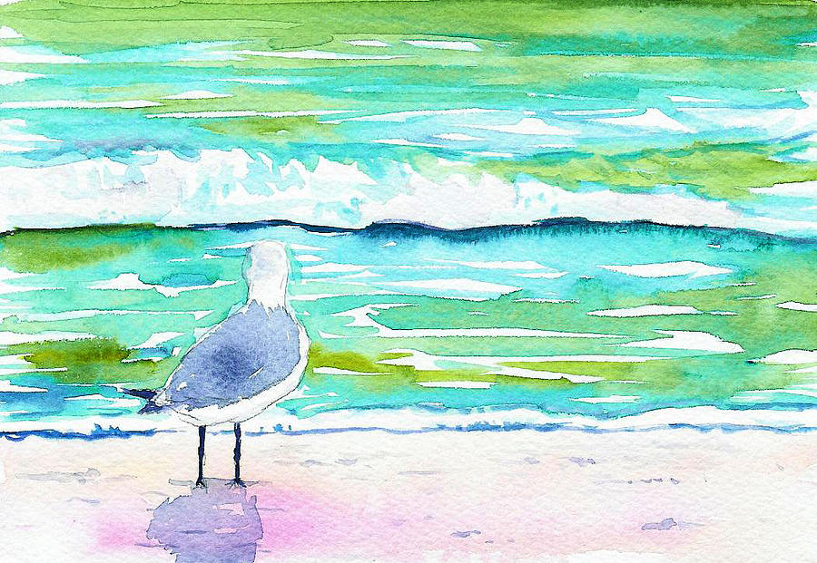 Gull Painting by Anne Marie Brown