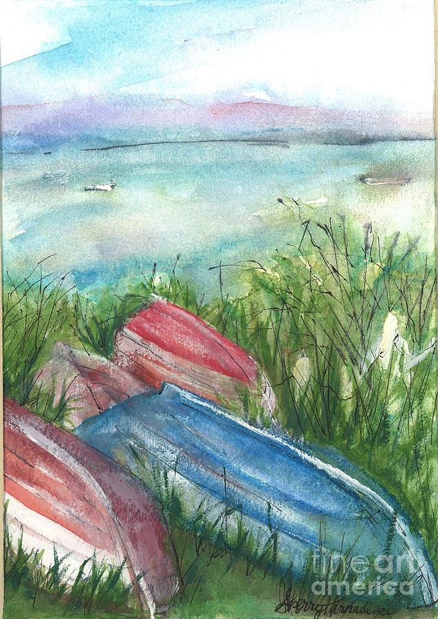 Gull Lake Summer Painting by Sherry Harradence