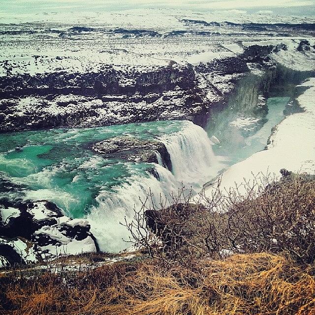 Mountain Photograph - #gullfoss #waterfall ... #iceland by Linandara Linandara