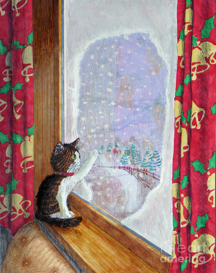 Gulliver and Snowflakes Painting by Joan Coffey