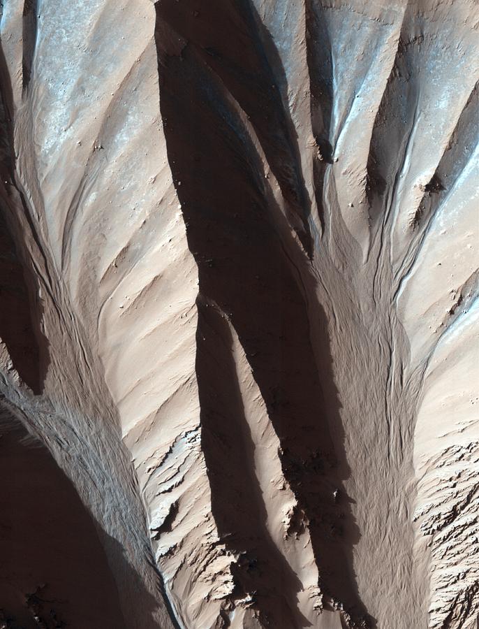 Gully Formations On Mars Photograph By Nasa Jpl University Of Arizona Fine Art America