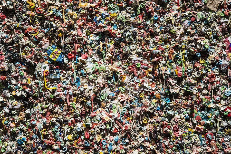 Gum Wall Photograph by Lee Kirchhevel