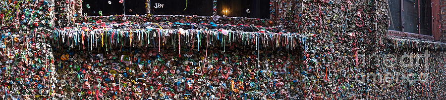 Gum Wall Panorama Photograph by Sean Griffin