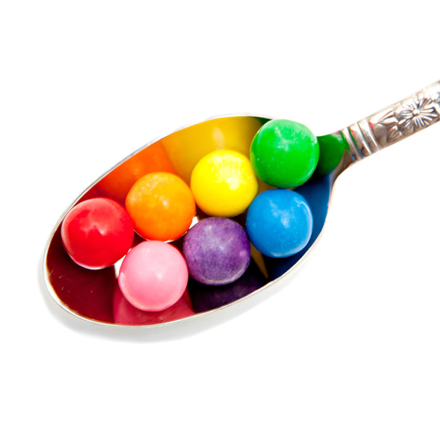 Gumballs on a Spoon Photograph by Art Block Collections
