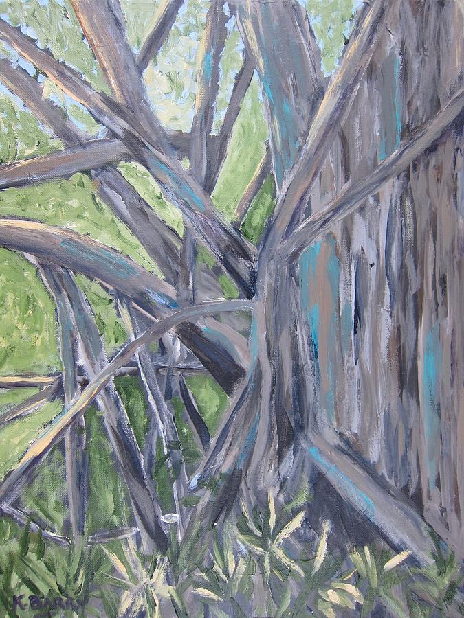 Landscape Painting - Gumbo Limbo Park Banyan Tree by Kathryn Barry