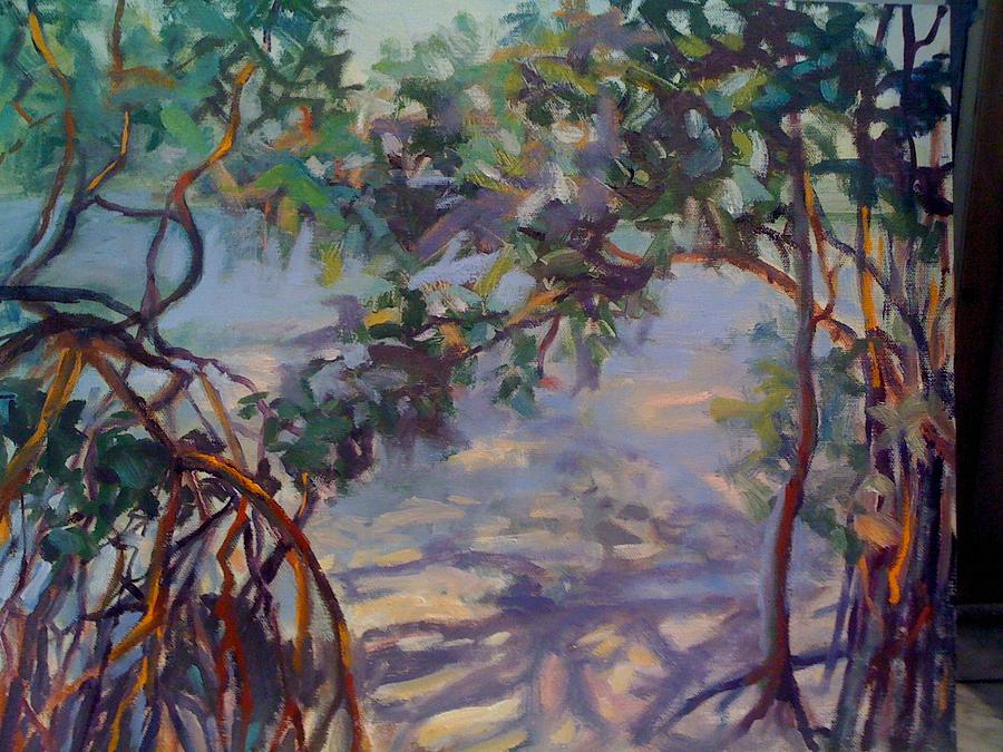 Gumbo Limbo Shadows Painting by Patricia Maguire