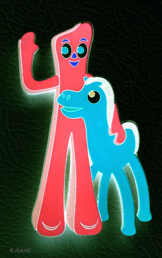 Gumby And Pokey B F F Negative is a photograph by Rob Hans which was upload...