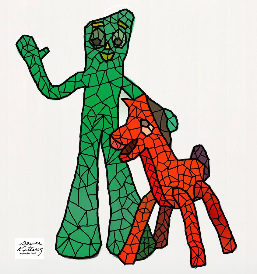 Gumby and Pokey not for sale Painting by Bruce Nutting