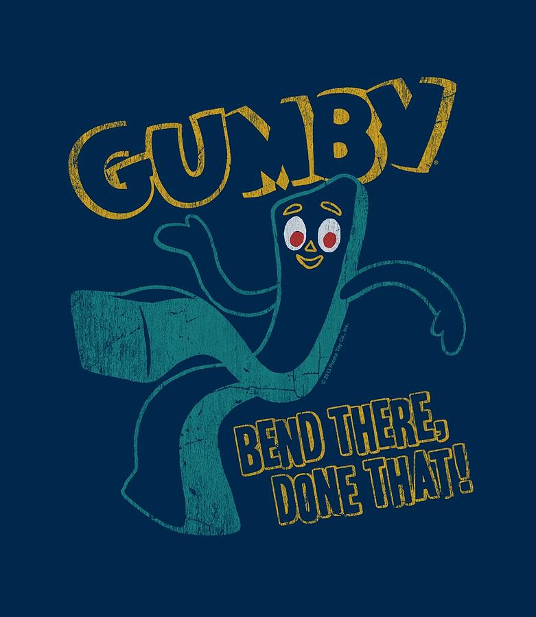 Gumby Digital Art - Gumby - Bend There by Brand A