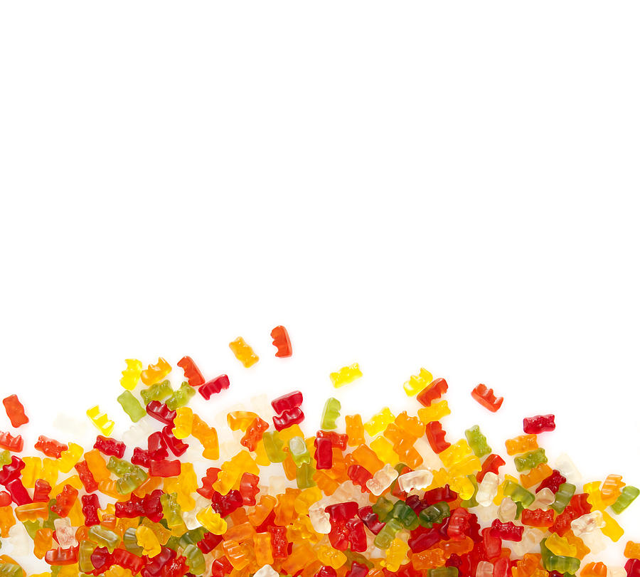 Gummibears On White Background Photograph by Deepblue4you
