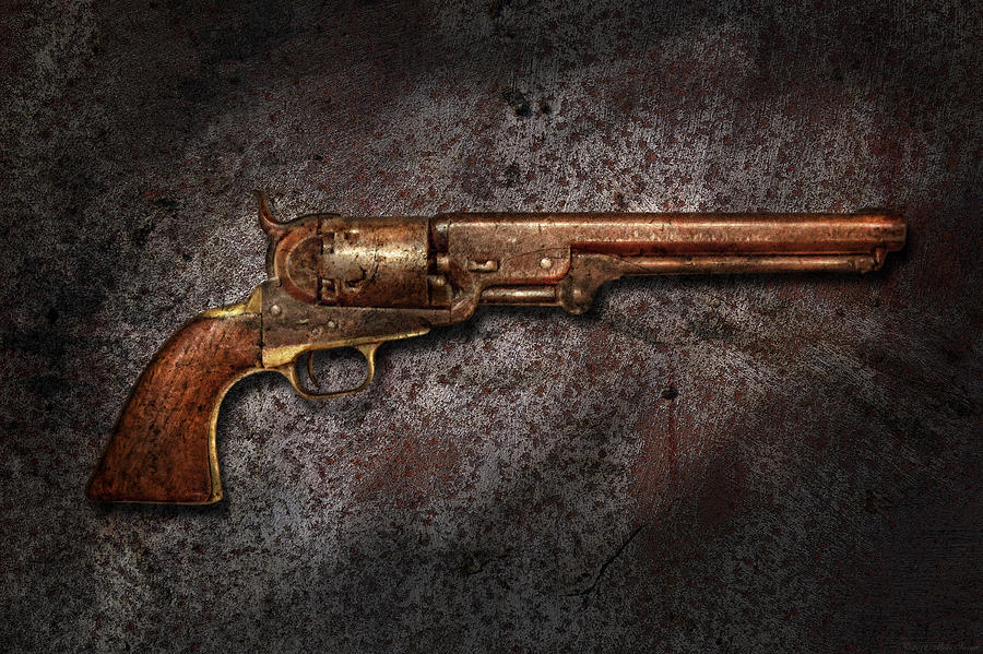 Gun - Colt Model 1851 - 36 Caliber Revolver Photograph by Mike Savad Gun - Colt Model 1851 - 36 Caliber Revolver Photograph by Mike Savad