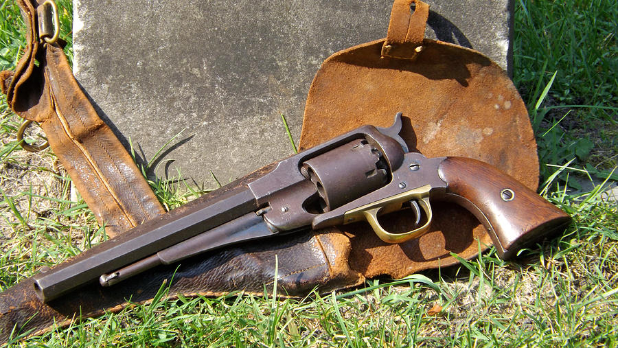 Civil Photograph - Gun of Charles E. Storrs  by Dennis Pintoski