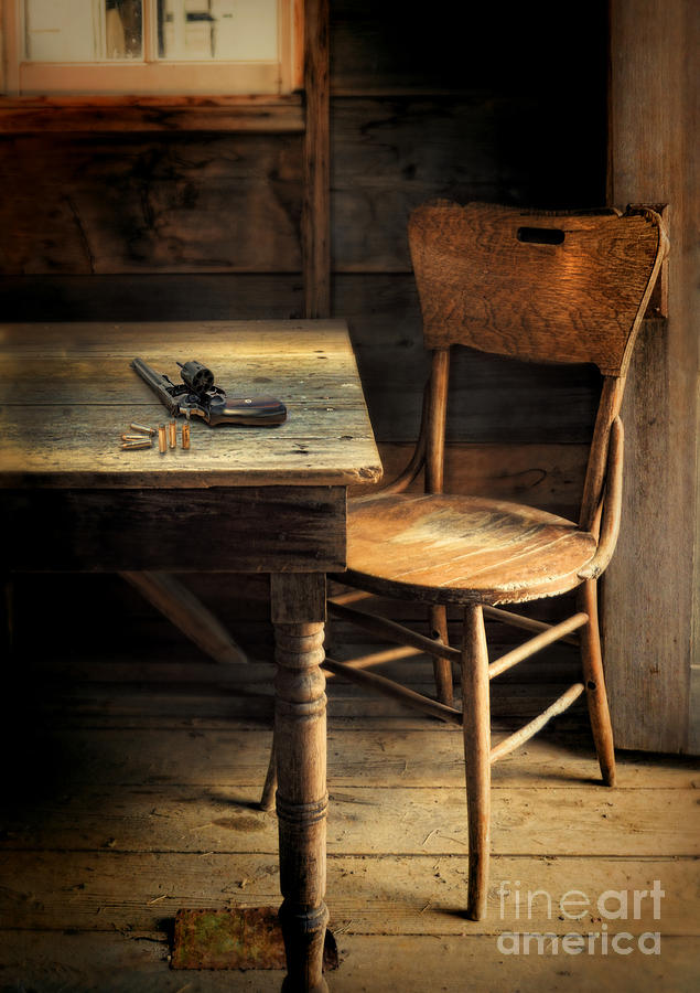 Gun on Table Photograph by Jill Battaglia