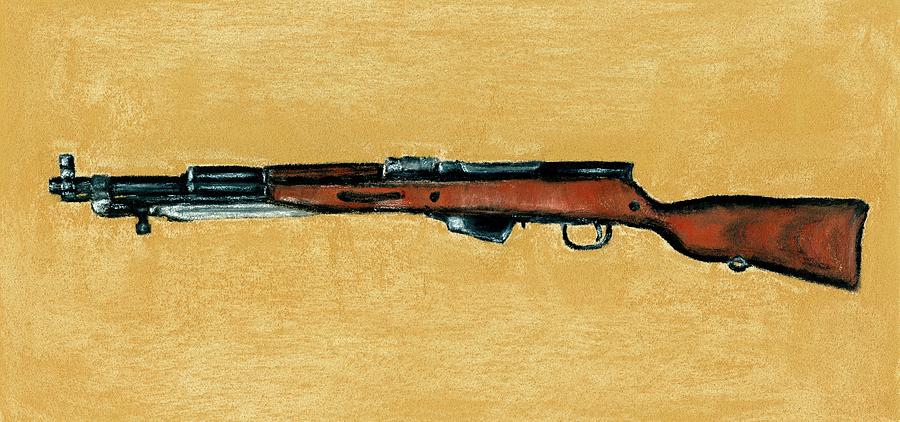Gun - Rifle - SKS Painting by Anastasiya Malakhova