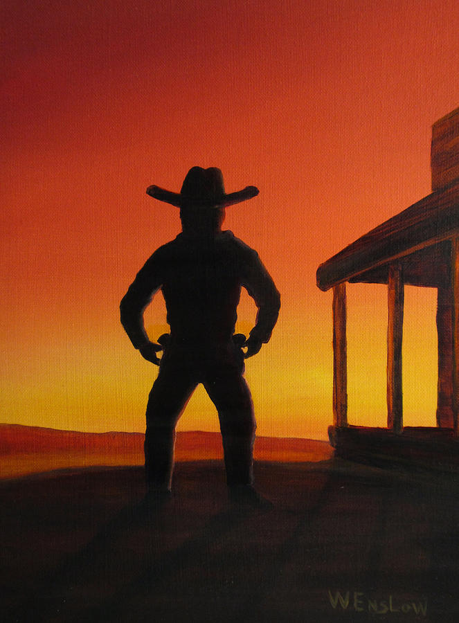Gunfighter Painting by Wayne Enslow