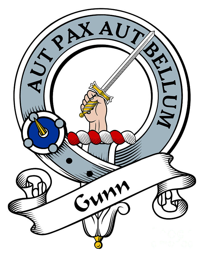 Clan Digital Art - Gunn Clan Badge by Heraldry