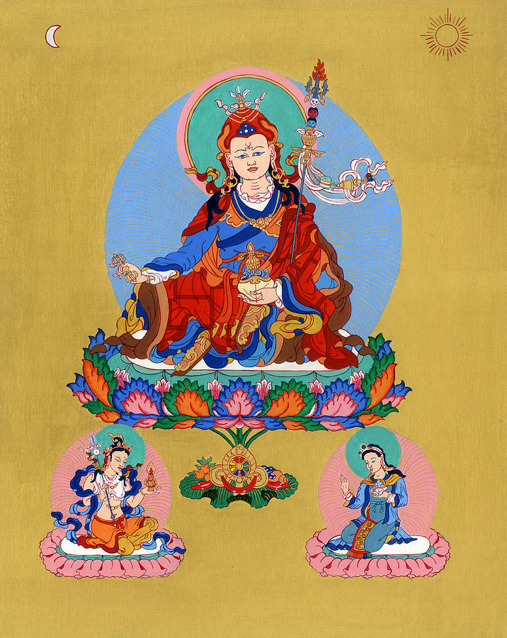 Thangka Painting - Guru Rinpoche by Ies Walker