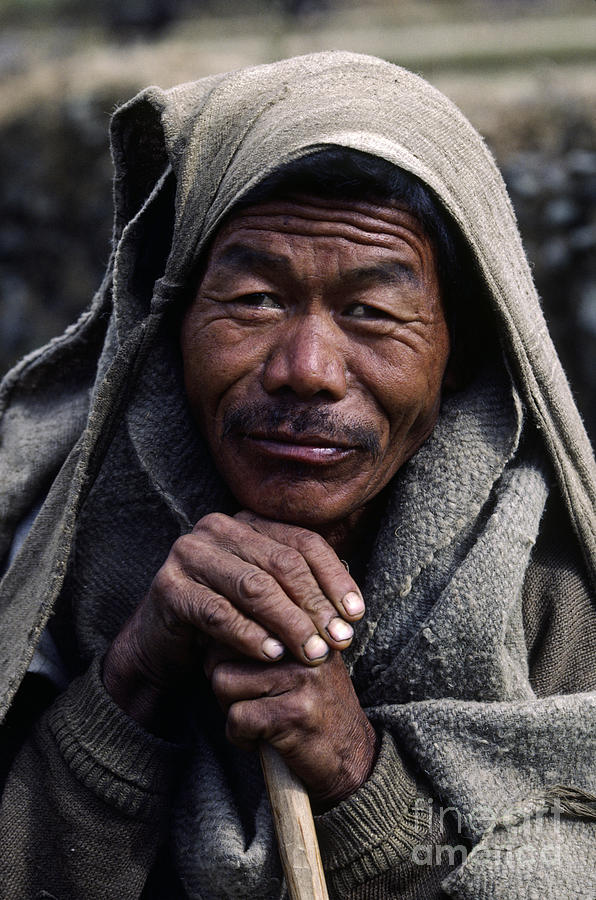 Gurung Man - Annapurna Region Nepal Photograph by Craig Lovell