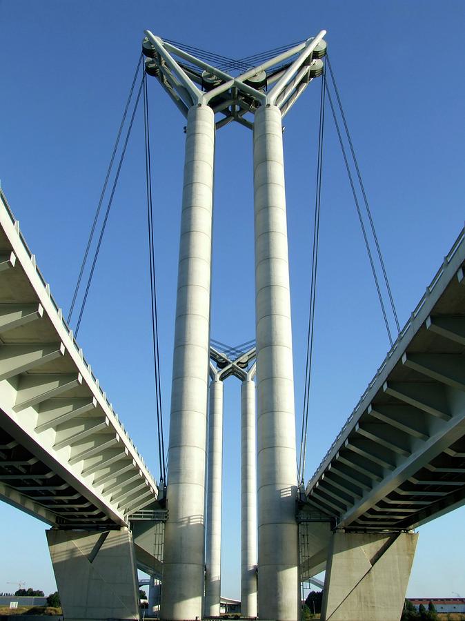 Architecture Photograph - Gustave Flaubert Bridge by Alex Bartel/science Photo Library