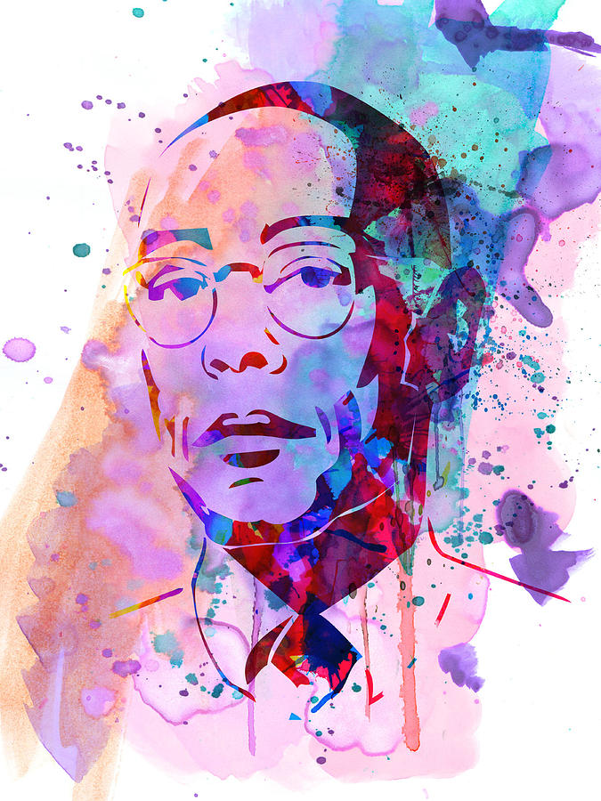 Actor Painting - Gustavo Fring Watercolor by Naxart Studio
