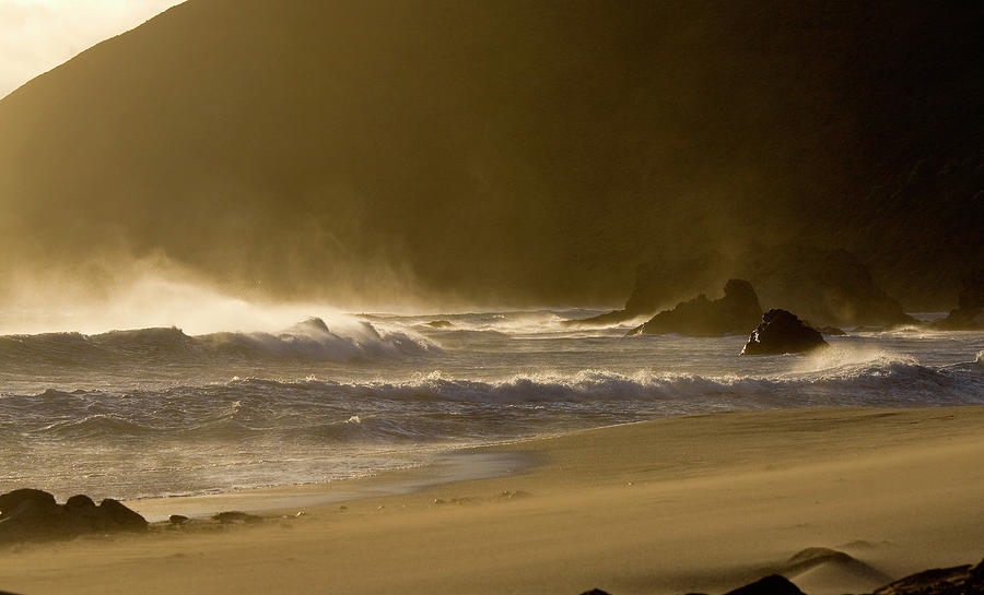 Gusty Winds On Pfieffer Beach In Big Sur Photograph by Matthew Oshea