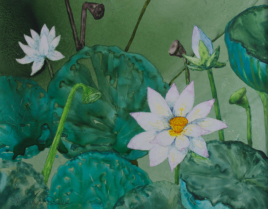 Guyana Lotus Painting by Patricia Beebe