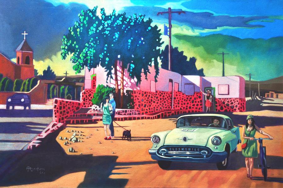 Guys Dolls and Pink Adobe Painting by Art West