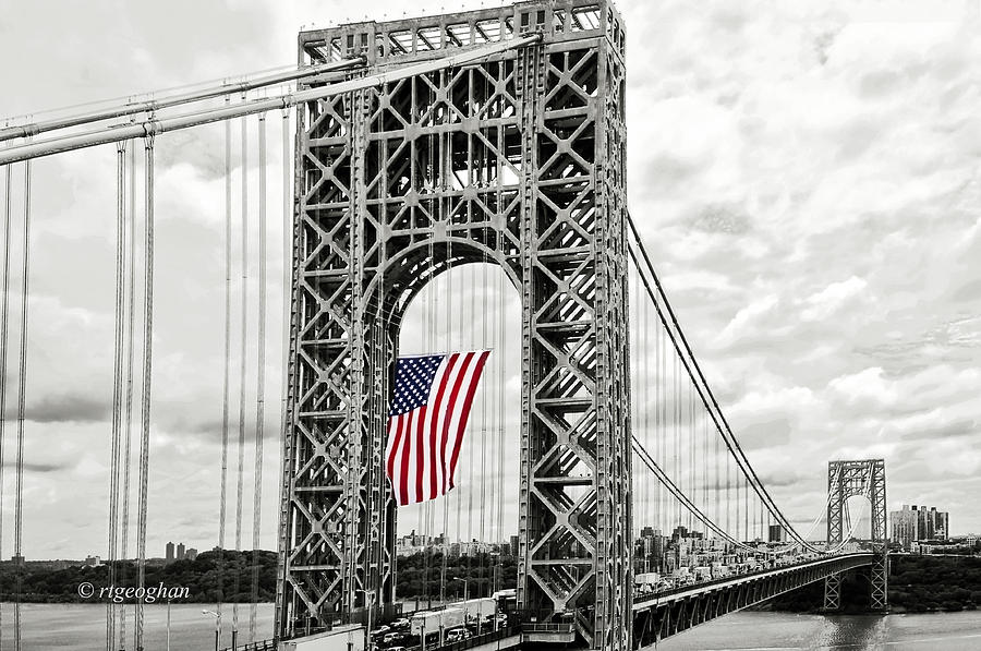 Gw Bridge - Celebrating Flag Day Photograph