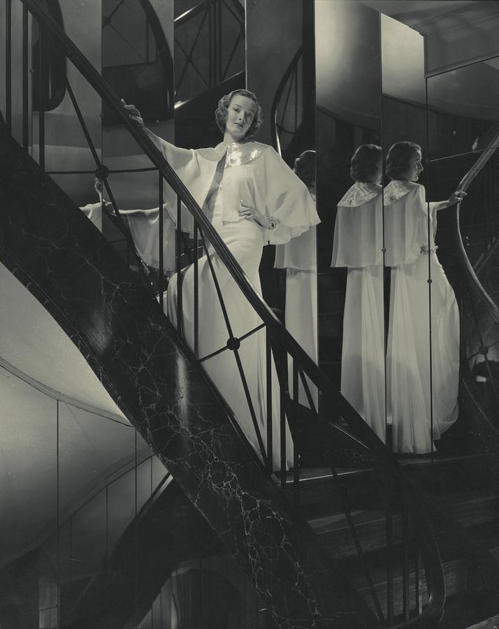 Gwili Andre On A Staircase Photograph by Edward Steichen
