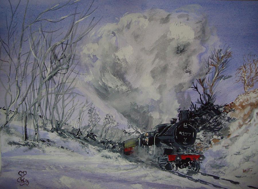 Gwr 4277 Painting by Carole Robins